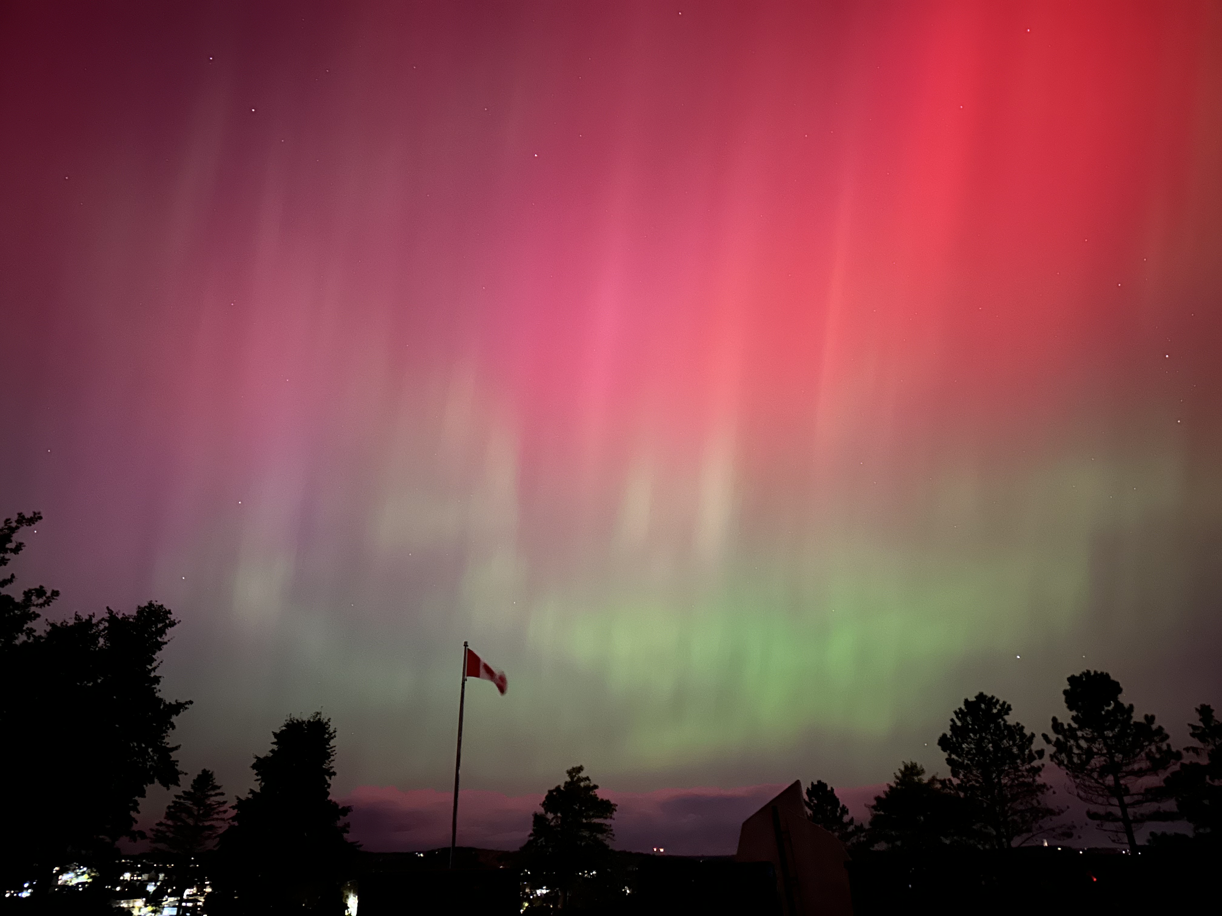 Aurora from graveyard