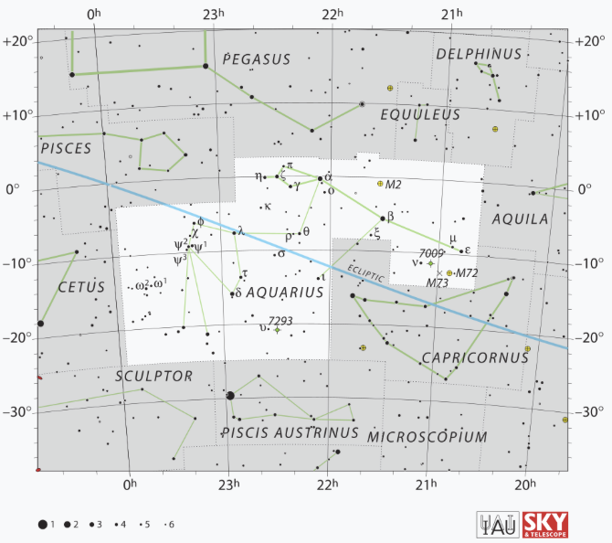 star map Aquarius