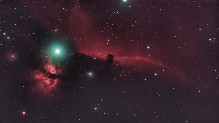 Horsehead Nebula (Barnard 33) and the Flame Nebula (NGC 2024) - S30