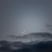 Mercury and the Moon at close conjunction